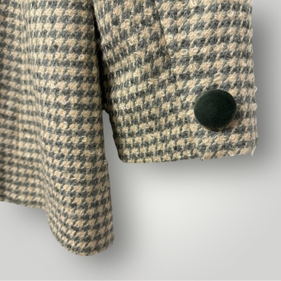 VTG Christian Dior Blazer Houndstooth Wool Mohair Blend Velvet Sz 16 Old Money - Picture 7 of 12